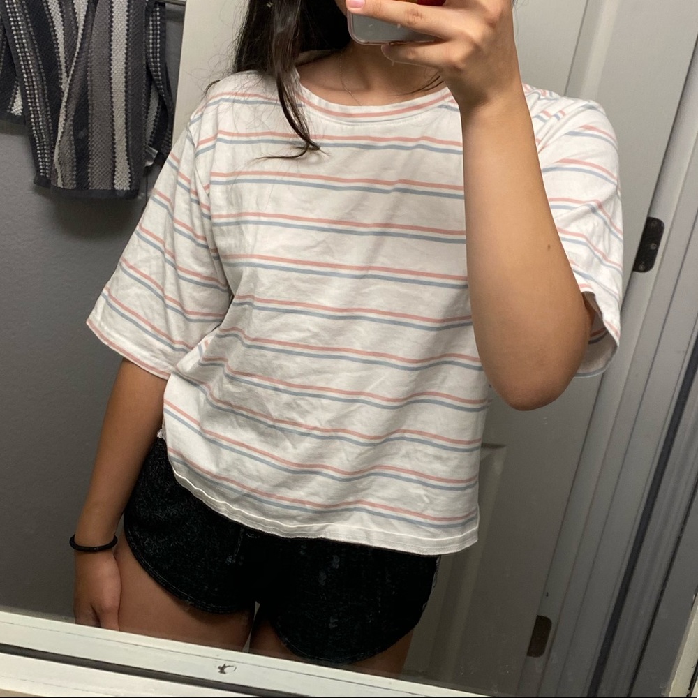 Pink, Blue & White Tee